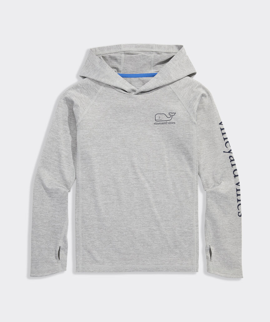 Boys' Performance Whale Outline Harbor Sun Hoodie Tee