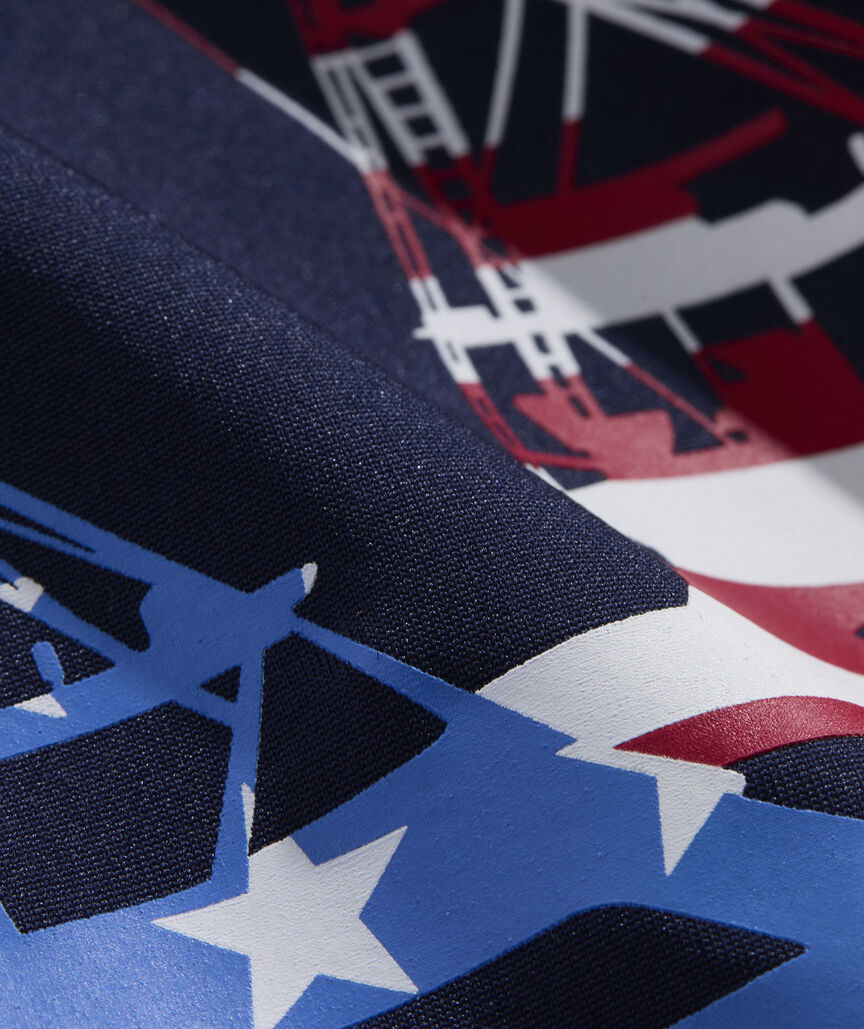 Performance Sportfisher USA Flag Long-Sleeve Harbor Tee