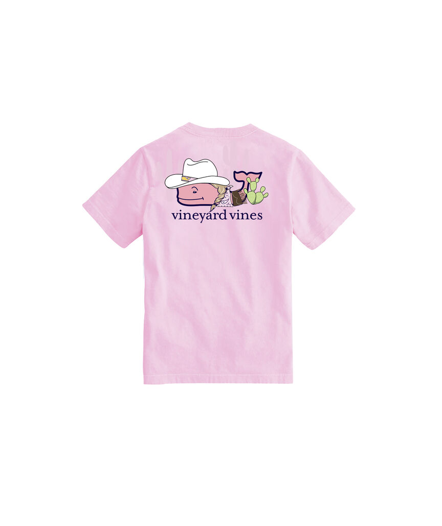 OUTLET Girls' Cowgirl Whale Short-Sleeve Pocket Tee