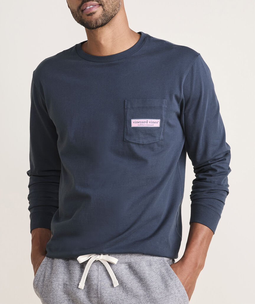 Classic Logo Box Long-Sleeve Pocket Tee