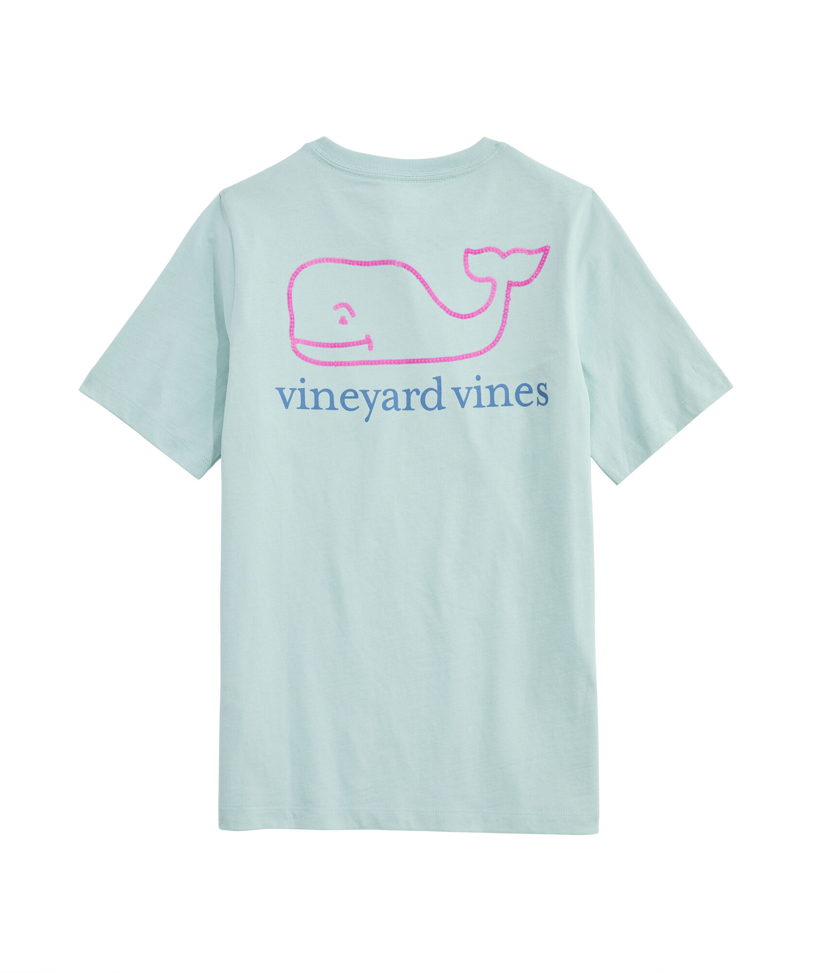 OUTLET Girls' Sequins Vintage Whale Short-Sleeve Pocket Tee