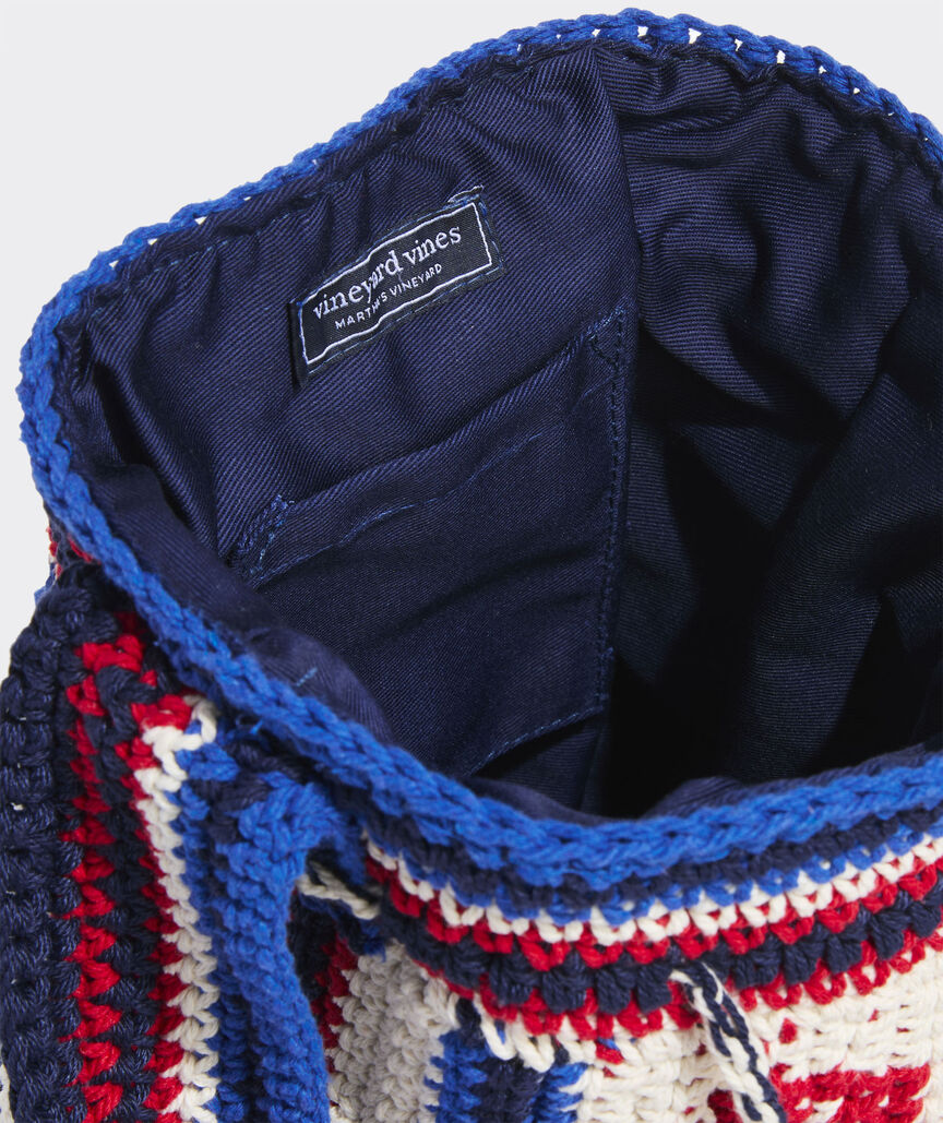 Crochet Crossbody Bucket Bag