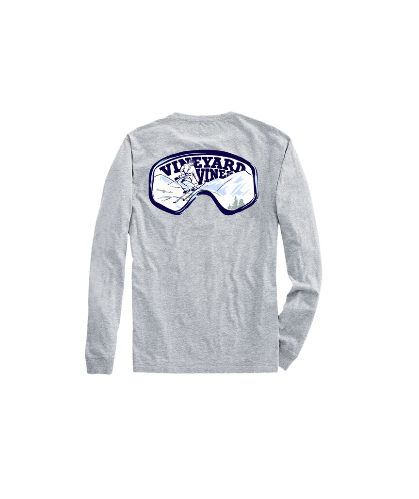 OUTLET Painted Ski Goggles Long-Sleeve Pocket Tee