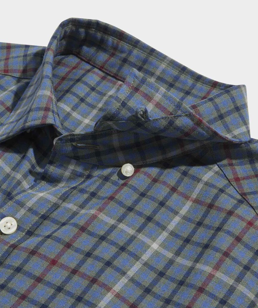 Performance Brushed Tech Twill Madaket Tattersall Shirt