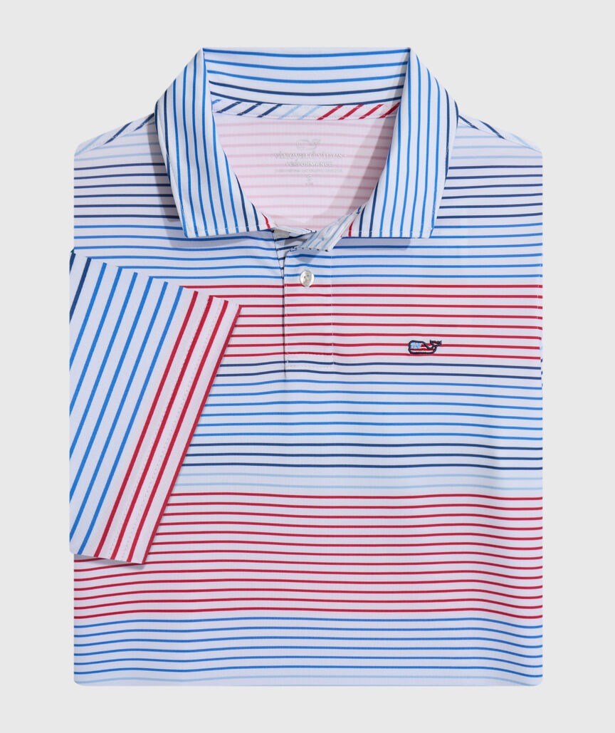 OUTLET Boys' Harborview Stripe Performance Polo