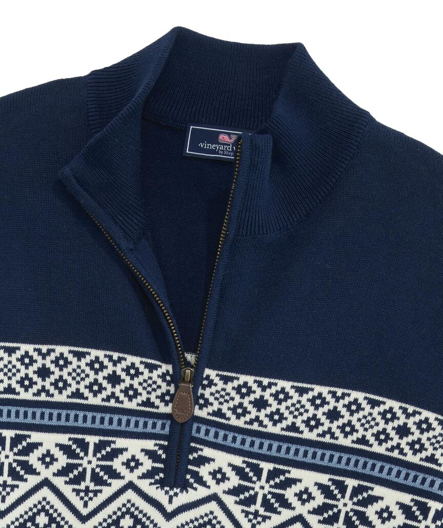 OUTLET Après Fairisle Quarter Zip Sweater