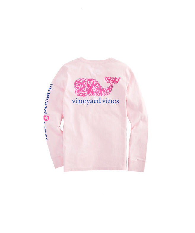 Shop Girls 2019 Breast Cancer Awareness Long Sleeve Pocket Tee At Vineyard Vines