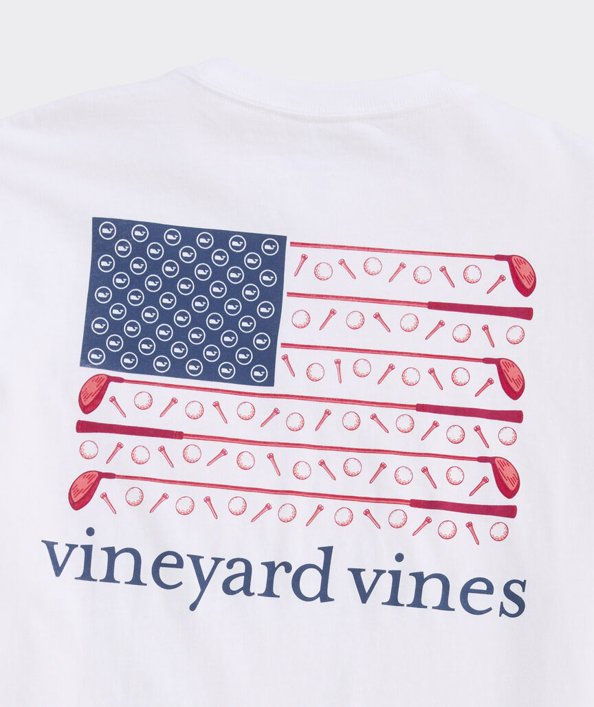 Americana Golf Flag Short-Sleeve Pocket Tee