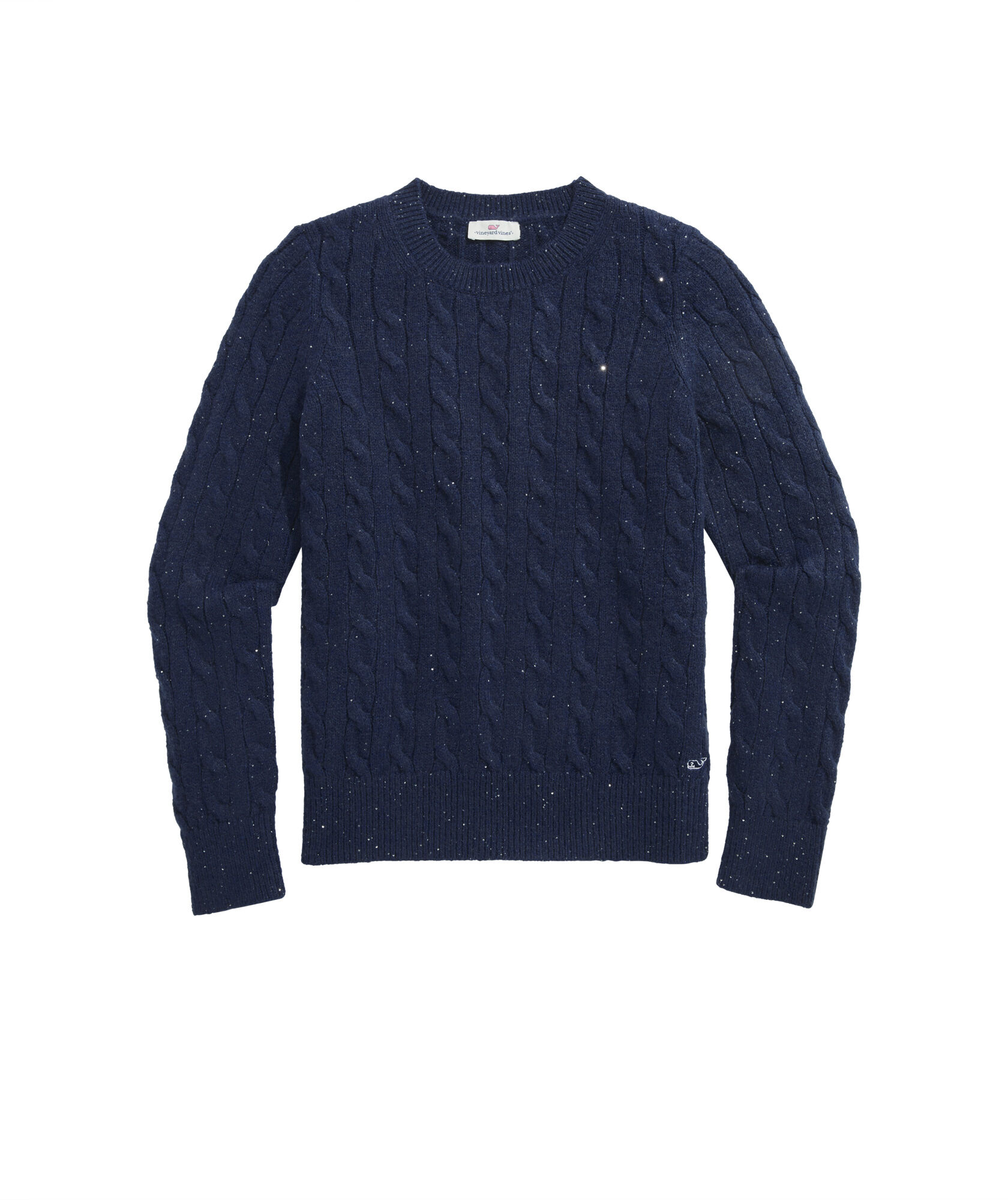 OUTLET Sequin Cable Crewneck Sweater