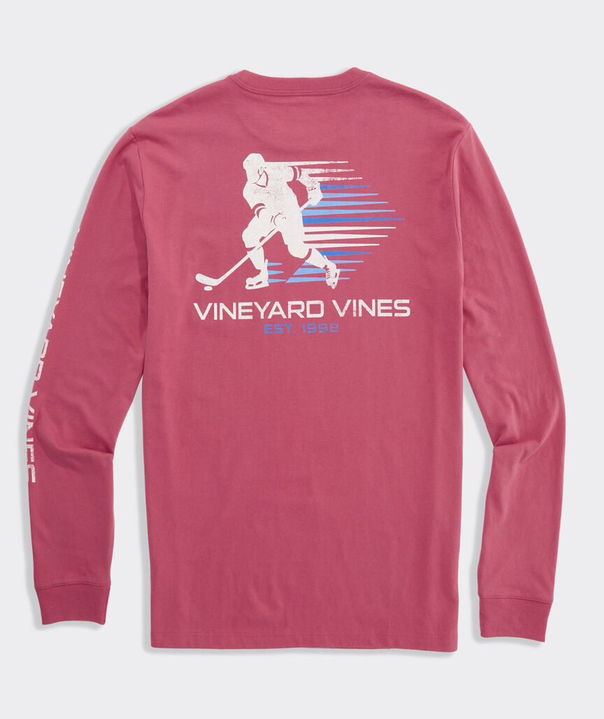 Retro Hockey Long-Sleeve Pocket Tee