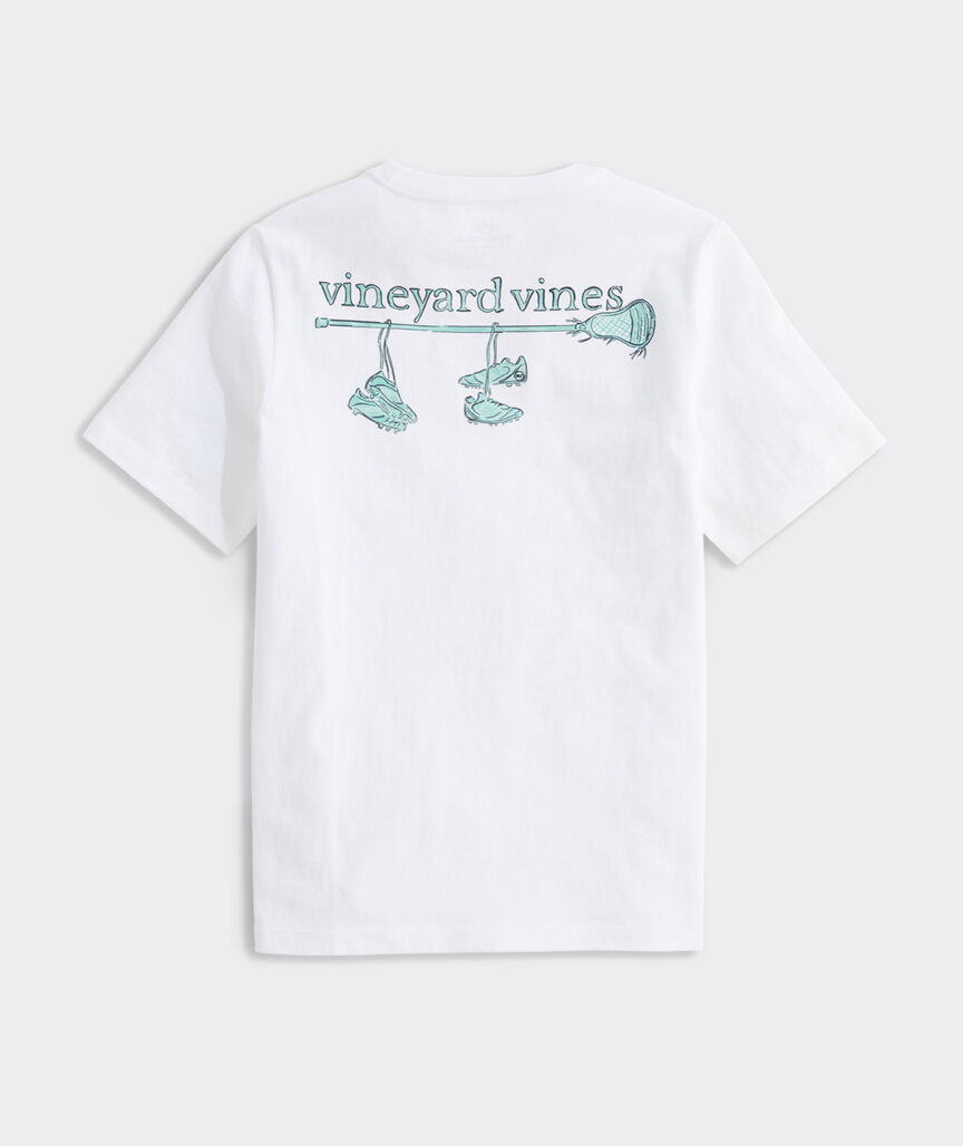 Boys' Sketched Lacrosse Stick Short-Sleeve Pocket Tee