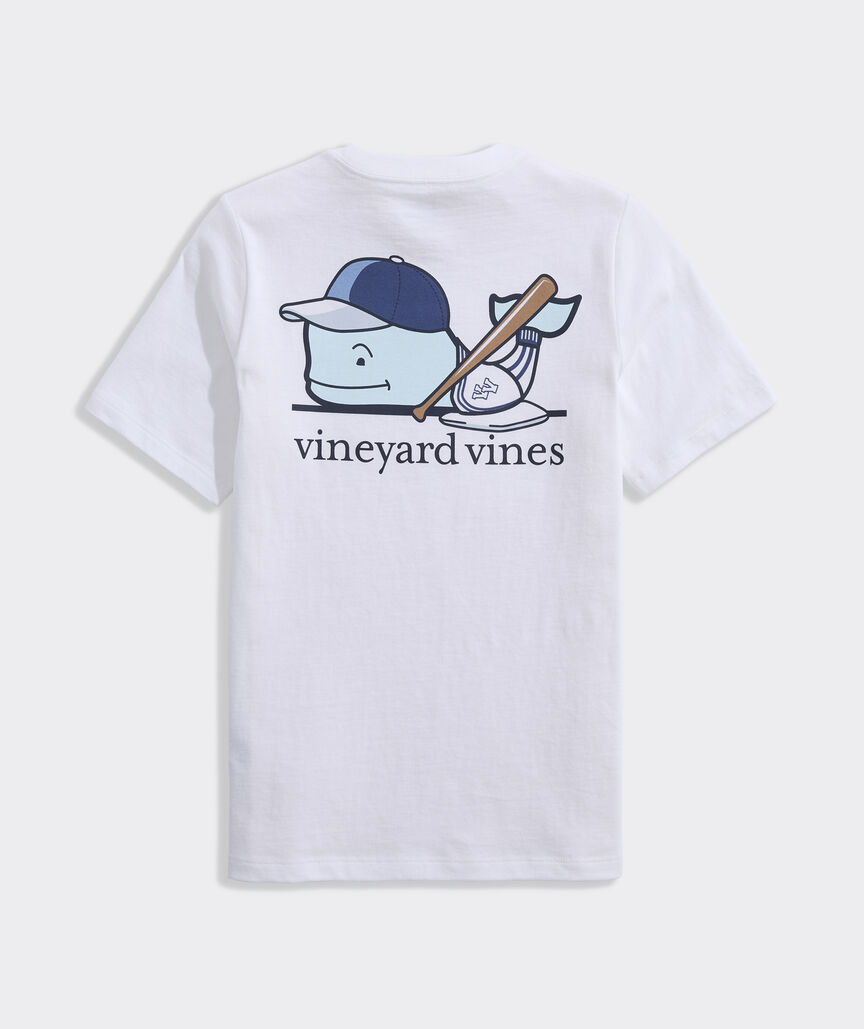 Boys' Blue Baseball Whale Short-Sleeve Pocket Tee