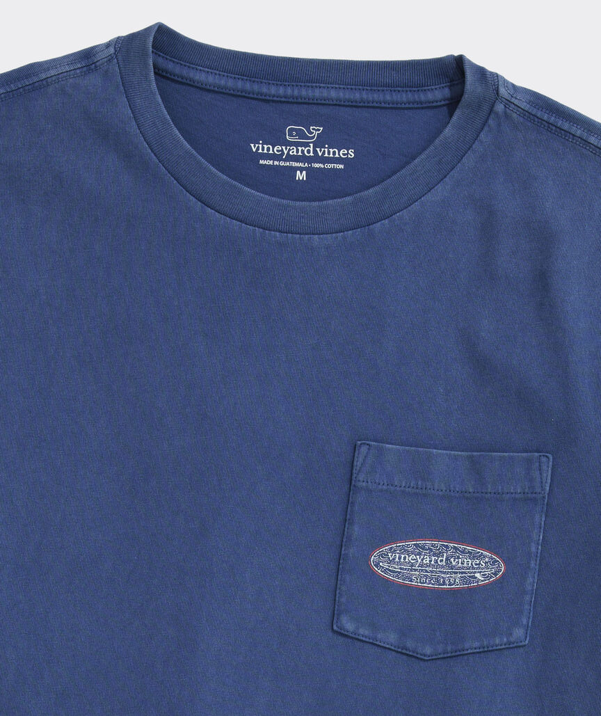 Wave Printed Short-Sleeve Pocket Tee