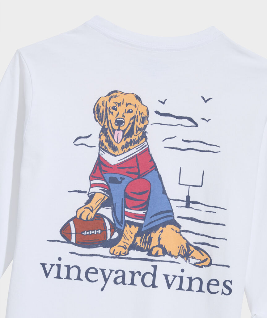 Boys' Football Golden Long-Sleeve Pocket Tee