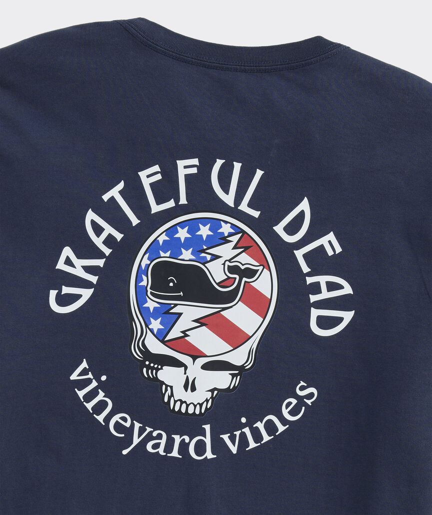 Grateful Dead x vineyard vines USA Stealie Long-Sleeve Pocket Tee