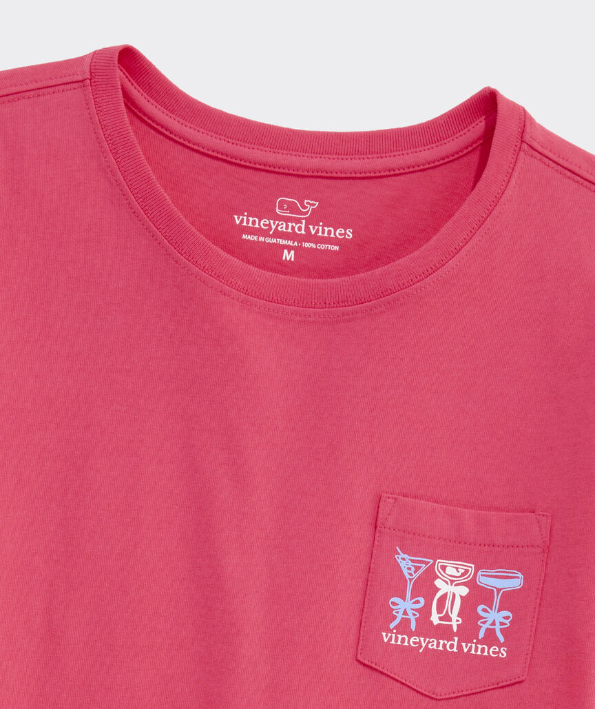 Women's Stacked Cocktails Short-Sleeve Pocket Tee
