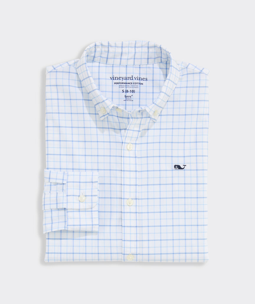 Boys' Performance Cotton Morada Bay Tattersall Shirt