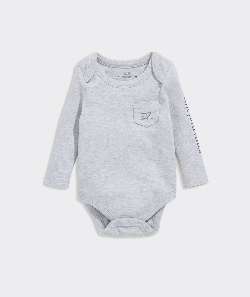 Baby Long-Sleeve Vintage Whale Body Suit