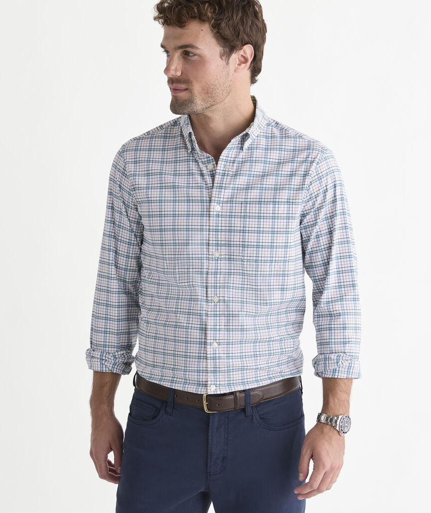 Performance Cotton Plaid Shirt