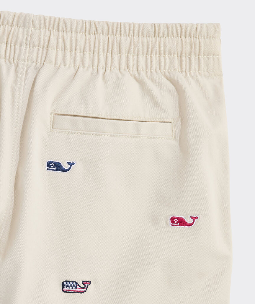 Boys' Whale Embroidered Pull-On Shorts