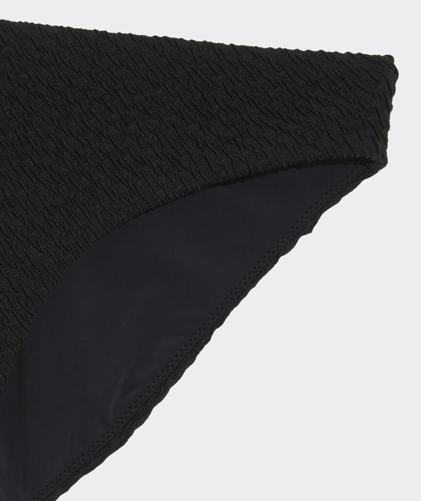 Textured Seacrest Low-Rise Bikini Bottom