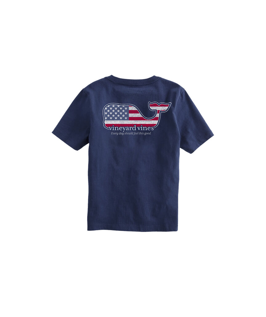 OUTLET Kids' Americana Whale Short-Sleeve Pocket Tee