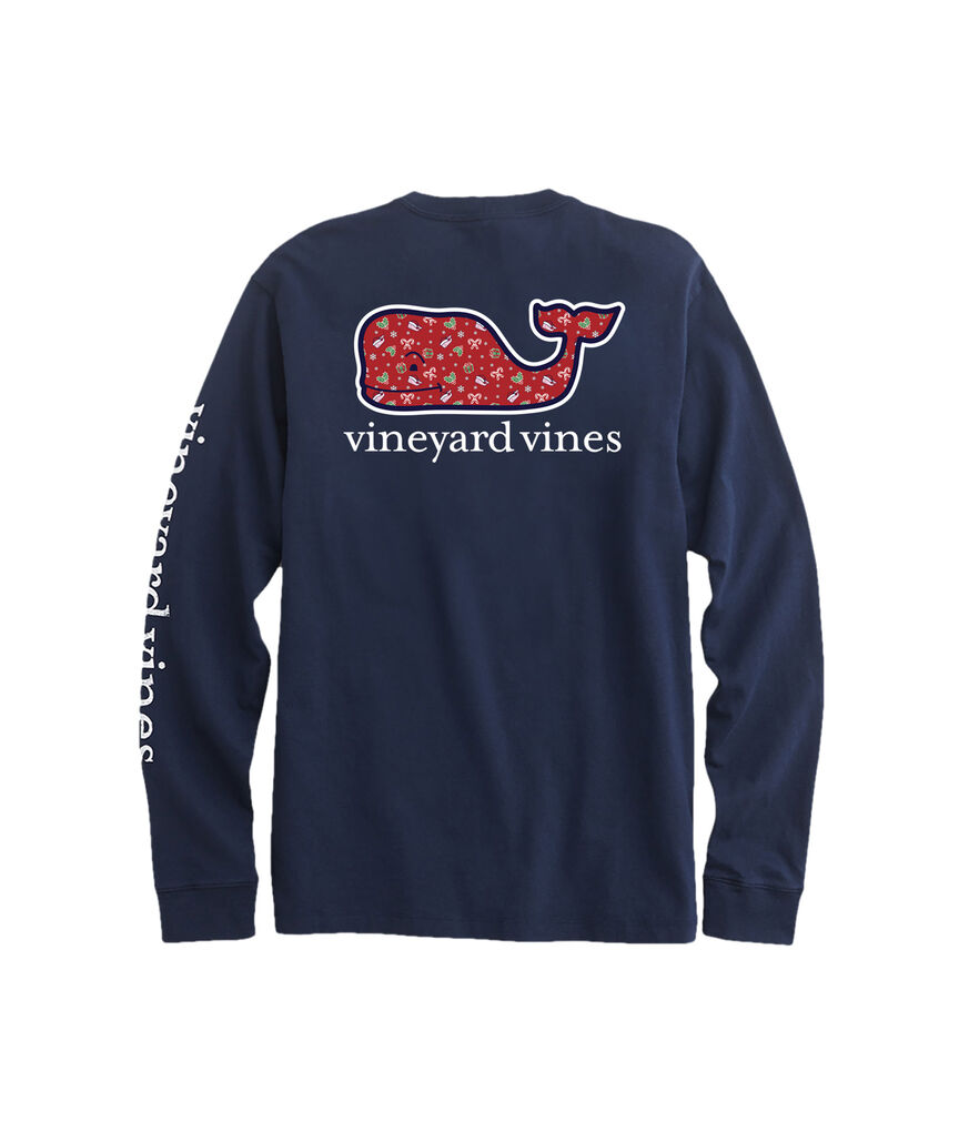 OUTLET Jolly Santa Whale Long-Sleeve Pocket Tee