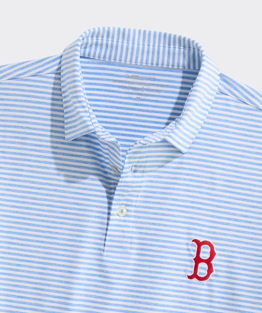 Boston Red Sox Performance Winstead Stripe Sankaty Polo