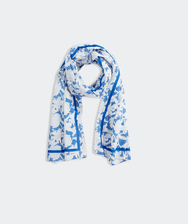 Kentucky Derby Floral Gingham Scarf