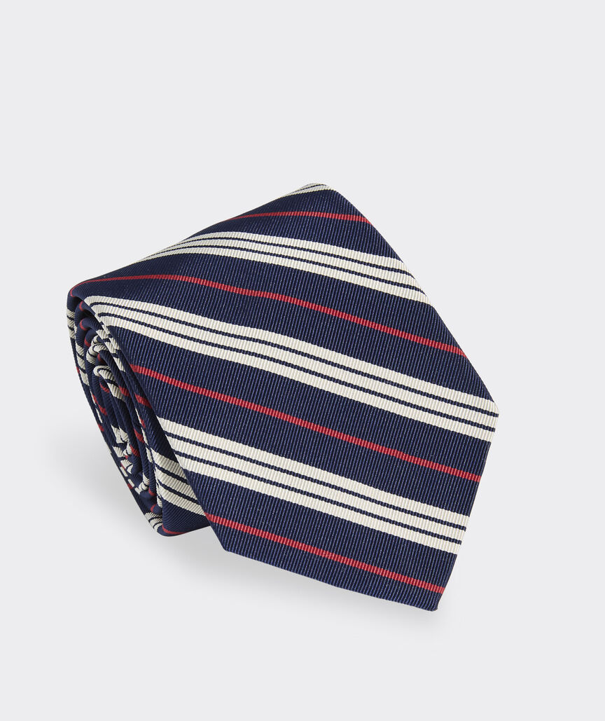 Candy Stripe Woven Kennedy Tie