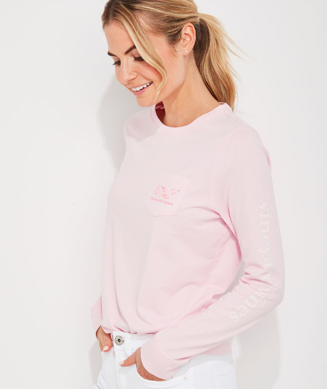 Mother's Day Whale Long-Sleeve Pocket Tee