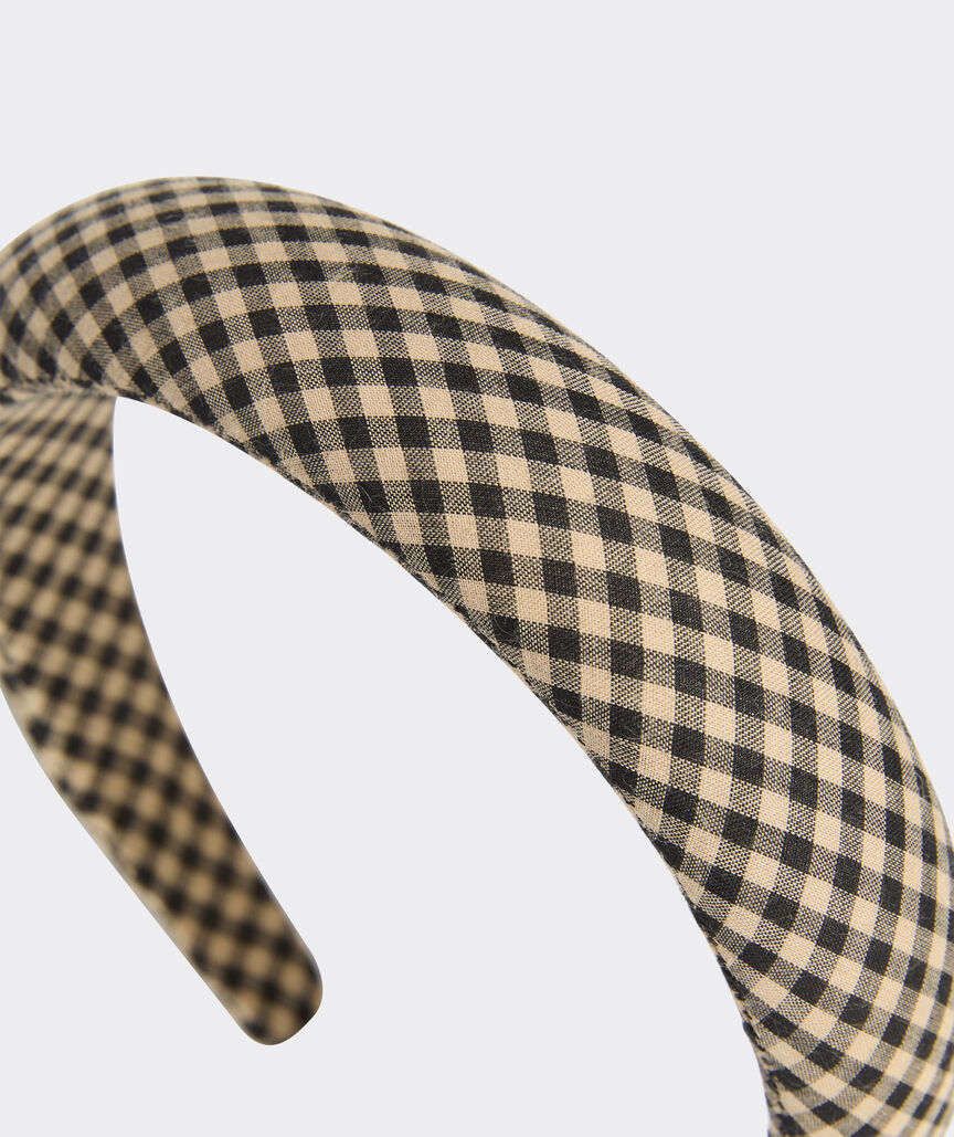 Gingham Puff Headband