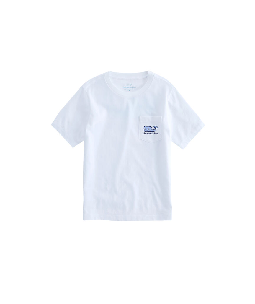 OUTLET Girls' Avi Block Whale Short-Sleeve Pocket Tee