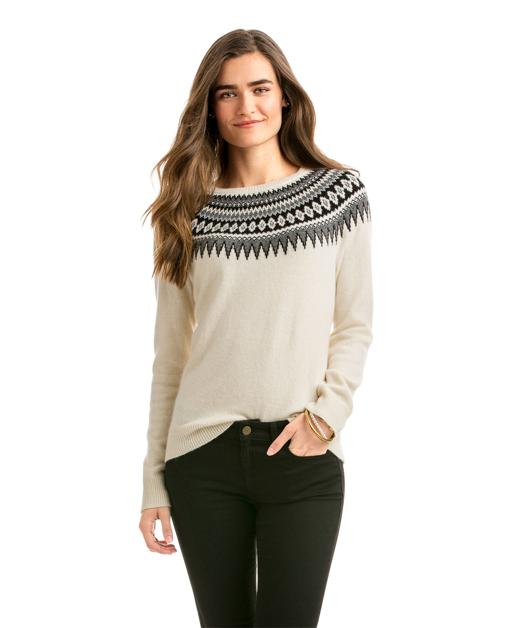 Shop Yoke Fair Isle Crewneck Sweater at vineyard vines