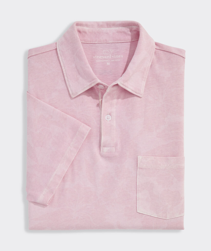 Surf Hibiscus Print Polo