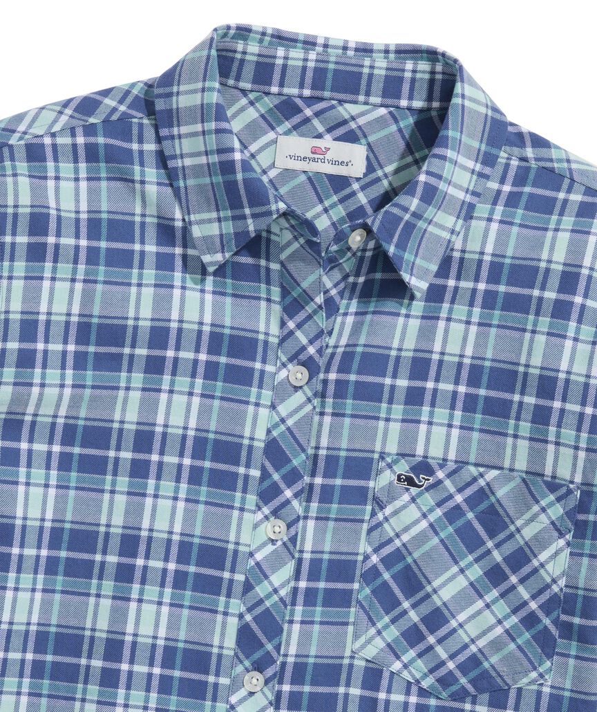 OUTLET Plaid Flannel Relaxed Button-Down