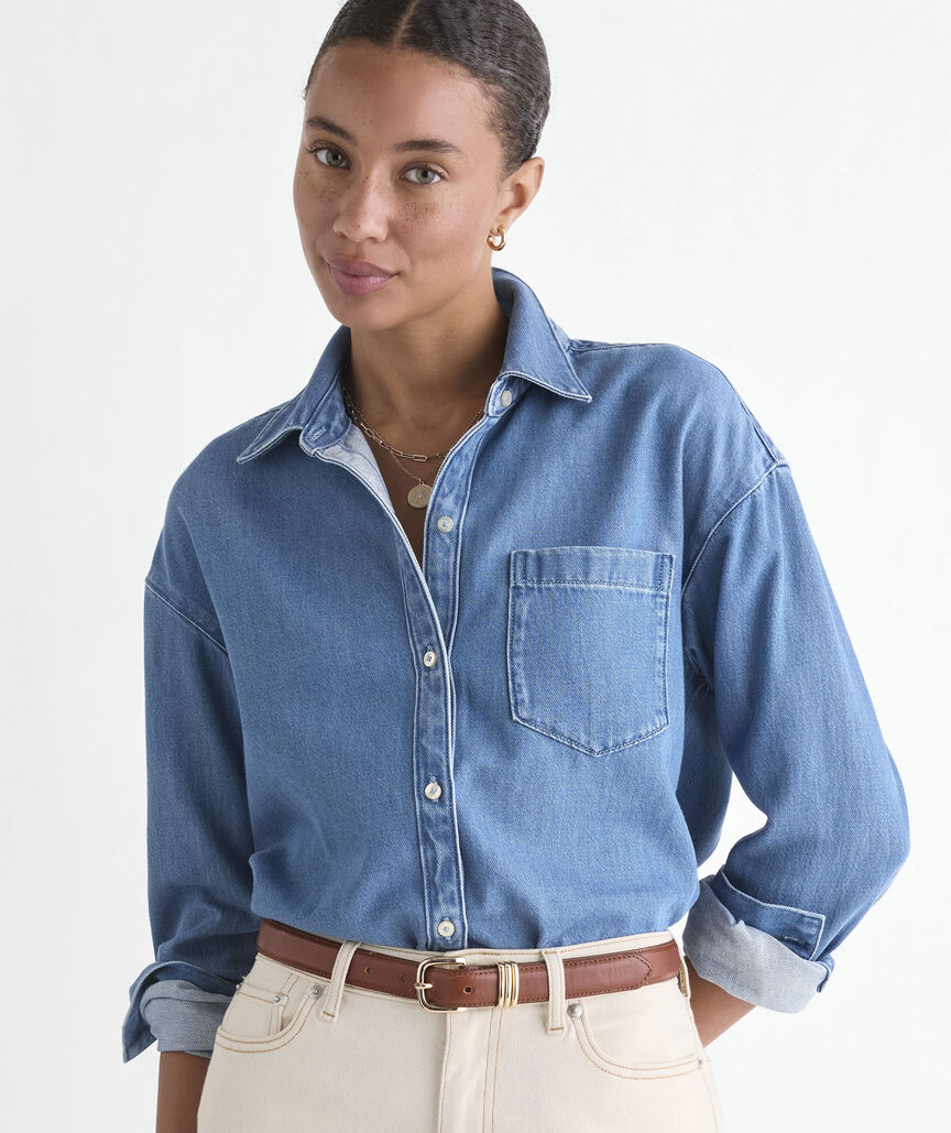 Birdie Denim Button-Down