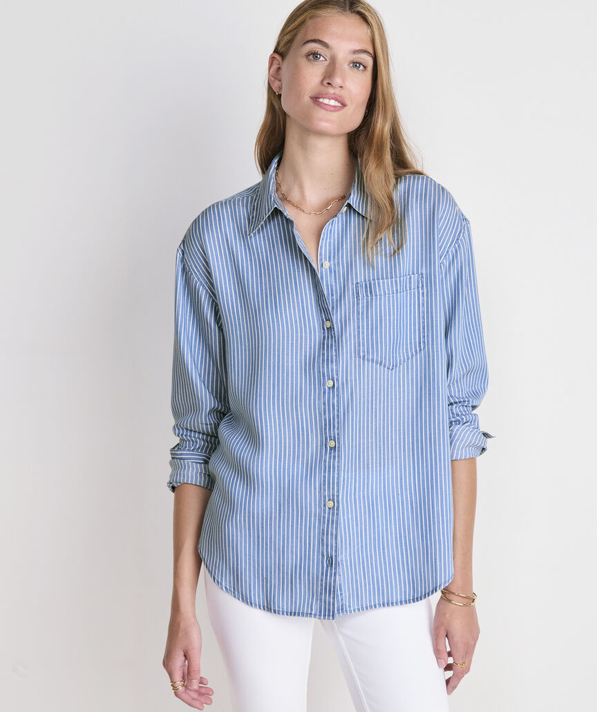 Birdie Pinstripe Button-Down