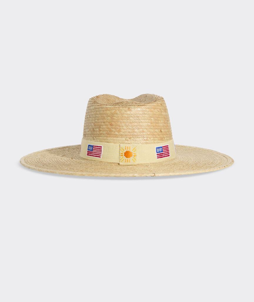 Sunshine Tienda Ivory America Palm Hat