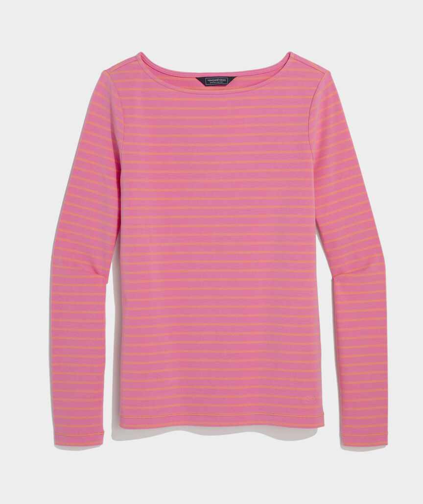 Deluxe Long Sleeve Boatneck Tee
