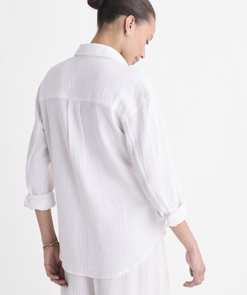 Birdie Gauze Button-Down