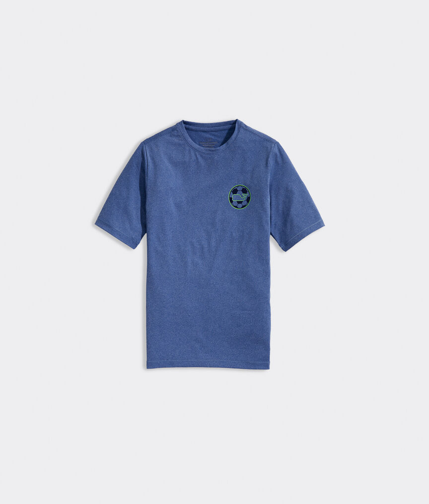 Boys' Soccer Whale Dot Short-Sleeve Performance Tee