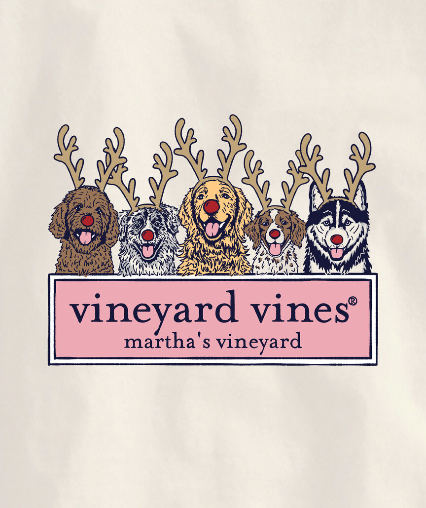 OUTLET Women's Reindeer Pups Logo Box Long-Sleeve Tee