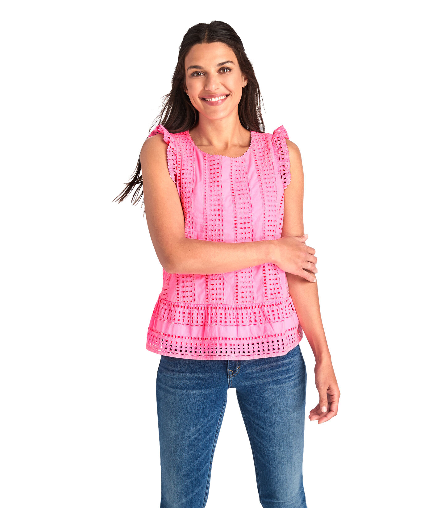 neon pink peplum top
