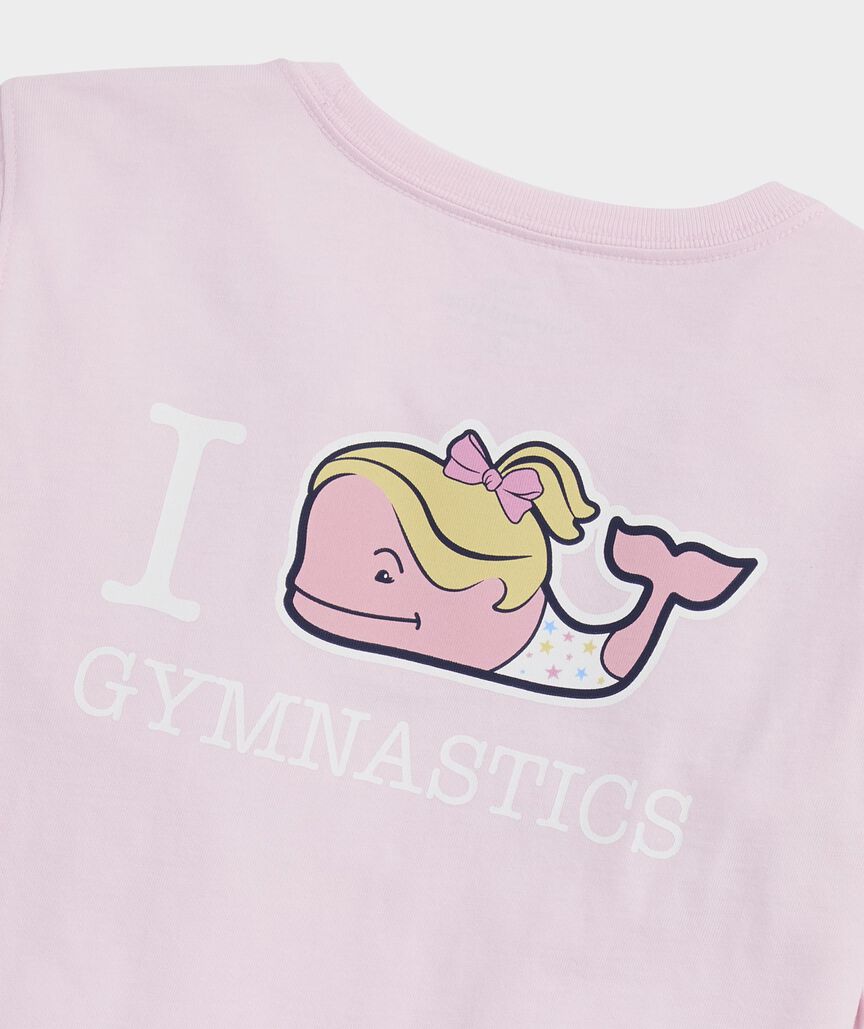 Girls' I Whale Gymnastics Long-Sleeve Pocket Tee