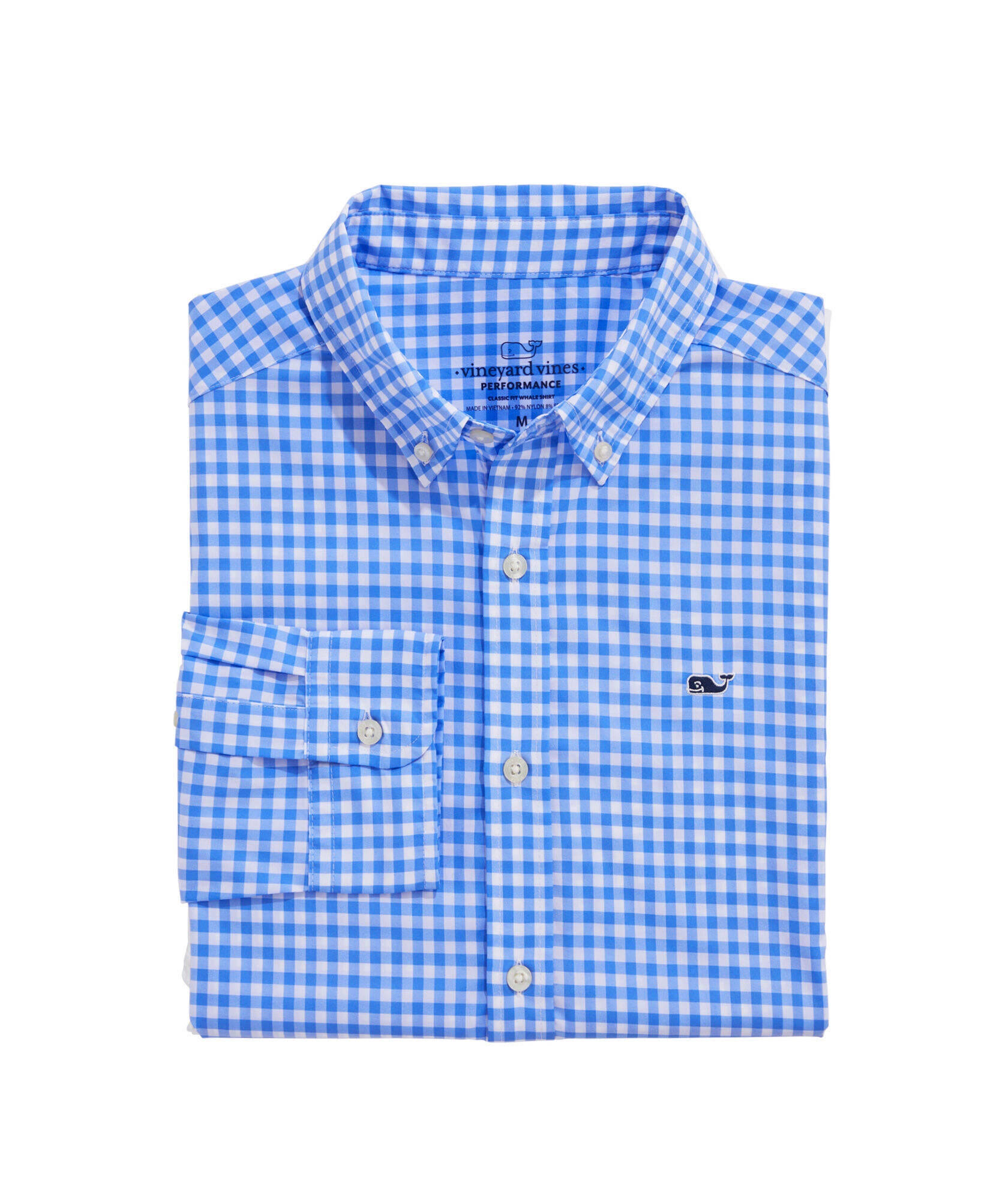 OUTLET Classic Fit Gingham Performance Whale Shirt