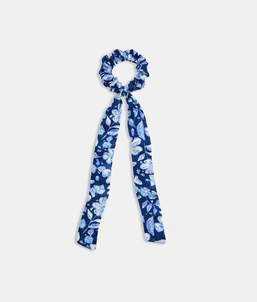 Hibiscus Floral Long Tail Scrunchie