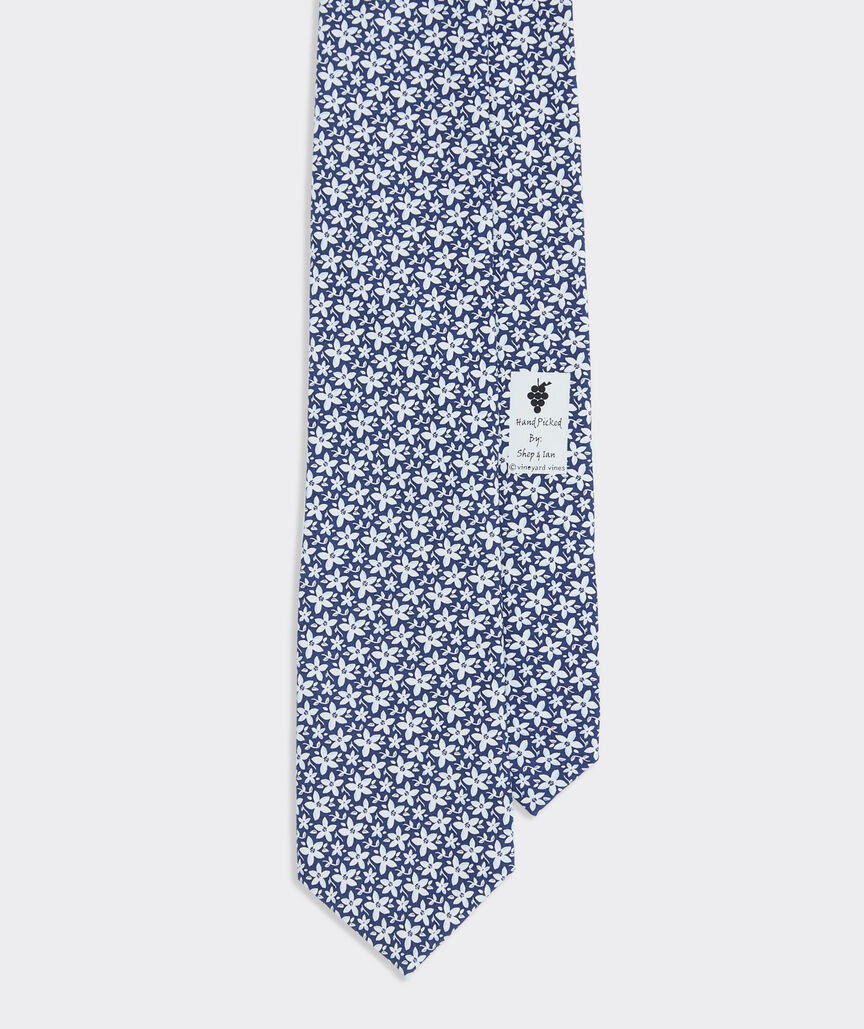 Orange Blossom Floral Silk Tie