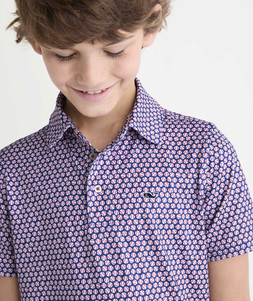 Boys' Performance Printed Sankaty Polo