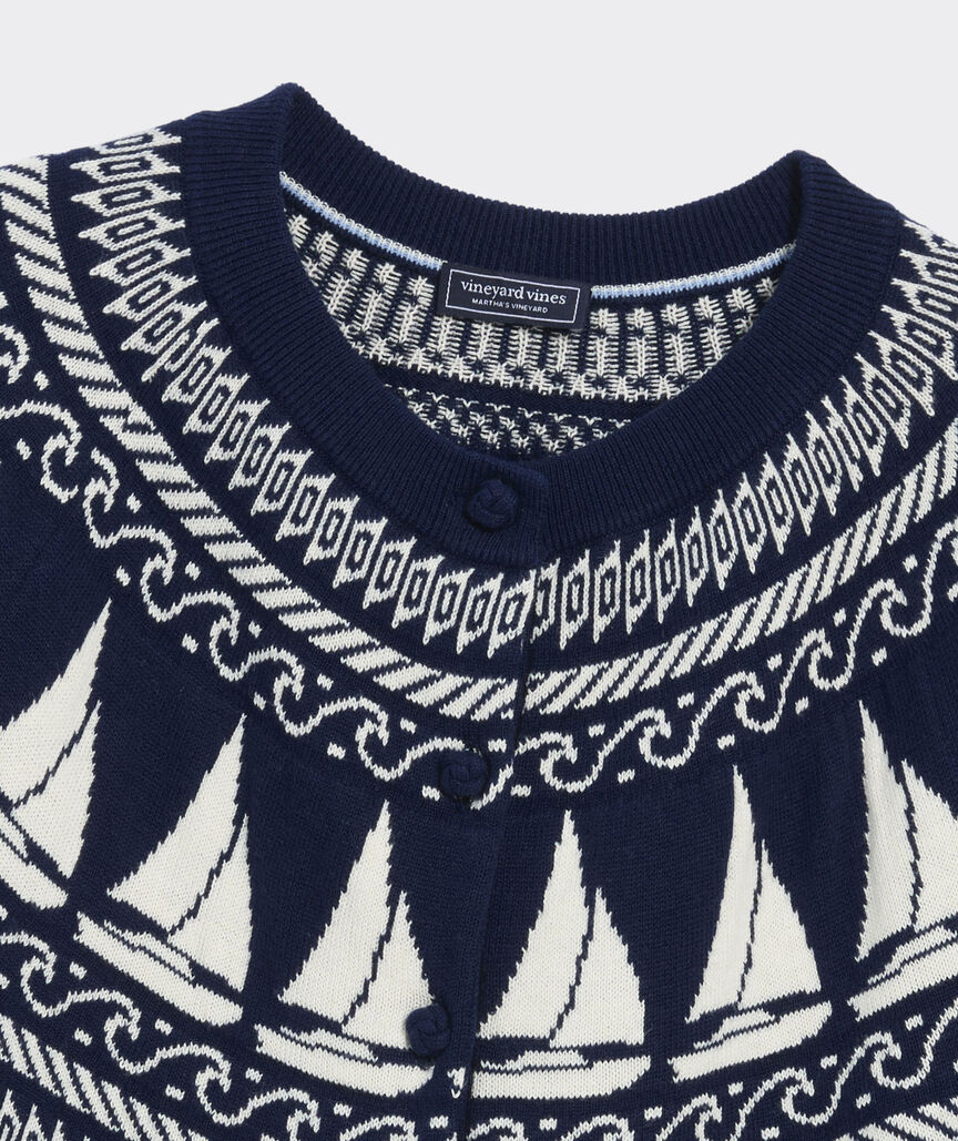 Sailboat Knot Button Cardigan